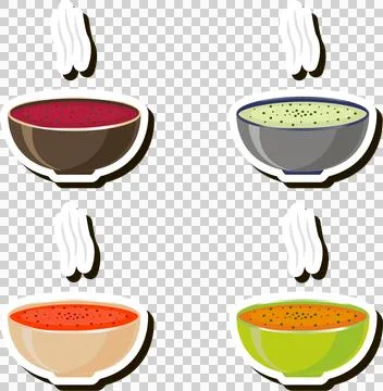 Illustration on theme big set various types beautiful tasty edible hot home.. 스톡 일러스트