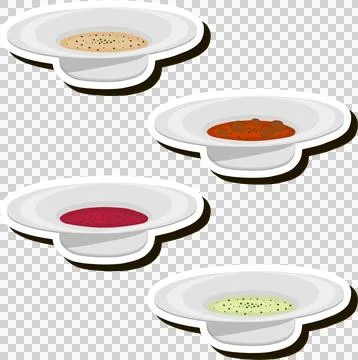 Illustration on theme big set various types beautiful tasty edible hot home.. Stockillustratie