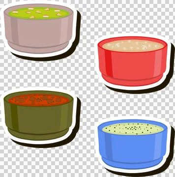 Illustration on theme big set various types beautiful tasty edible hot home.. 스톡 일러스트