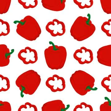 Illustration on theme of bright pattern bell pepper Stock Illustration