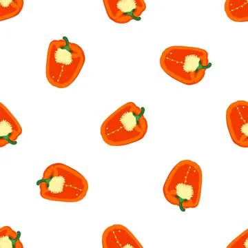 Illustration on theme of bright pattern bell pepper Stock Illustration