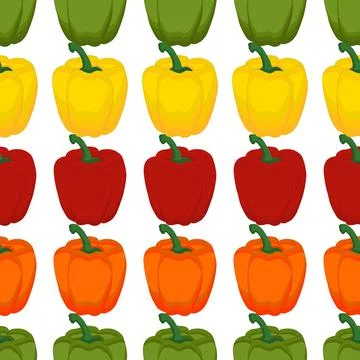 Illustration on theme of bright pattern bell pepper Stock Illustration