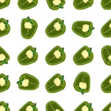 Illustration on theme of bright pattern bell pepper Stock Illustration