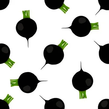 Illustration on theme of bright pattern black radish Stock Illustration