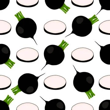Illustration on theme of bright pattern black radish Illustrazione stock