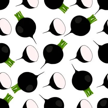 Illustration on theme of bright pattern black radish Illustrazione stock