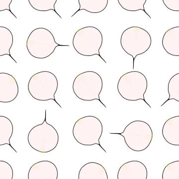 Illustration on theme of bright pattern black radish Stock Illustration