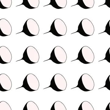 Illustration on theme of bright pattern black radish Stock Illustration