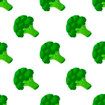 Illustration on theme of bright pattern grass broccoli, vegetable plant for s Illustrazione stock