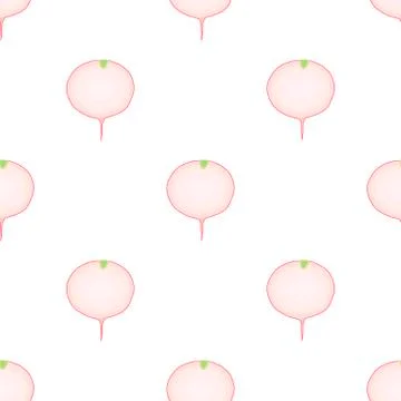 Illustration on theme of bright pattern red radish Stockillustratie