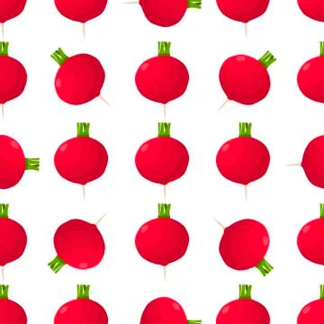 Illustration on theme of bright pattern red radish Illustrazione stock