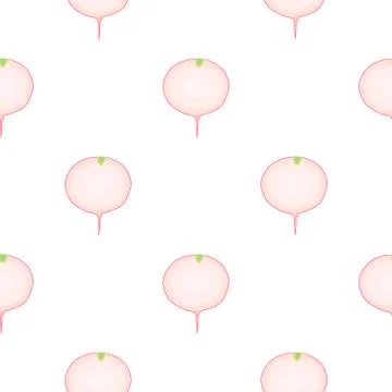 Illustration on theme of bright pattern red radish Stock Illustration