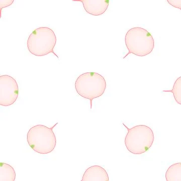 Illustration on theme of bright pattern red radish Stock Illustration