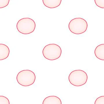 Illustration on theme of bright pattern red radish Stock Illustration