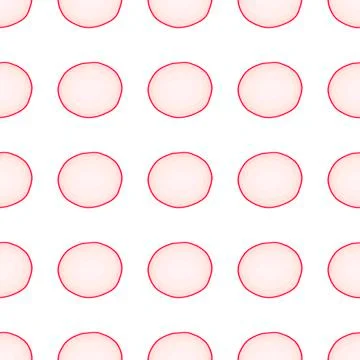 Illustration on theme of bright pattern red radish Stock Illustration