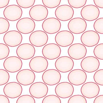 Illustration on theme of bright pattern red radish Stock Illustration