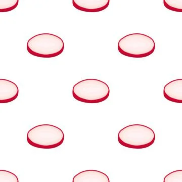 Illustration on theme of bright pattern red radish 스톡 일러스트
