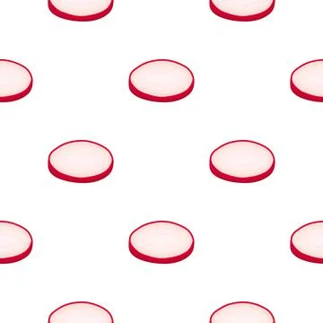 Illustration on theme of bright pattern red radish Stockillustratie