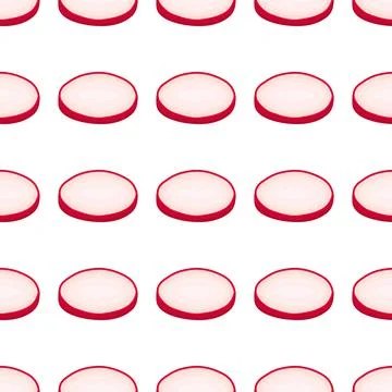 Illustration on theme of bright pattern red radish Illustrazione stock
