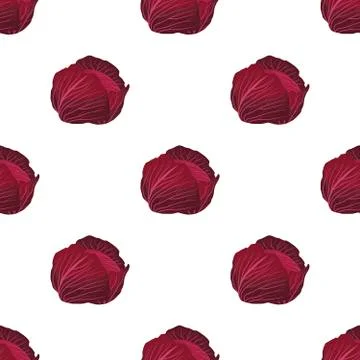 Illustration on theme of bright pattern rounded cabbage Stock Illustration