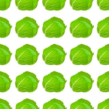 Illustration on theme of bright pattern rounded cabbage Stock Illustration