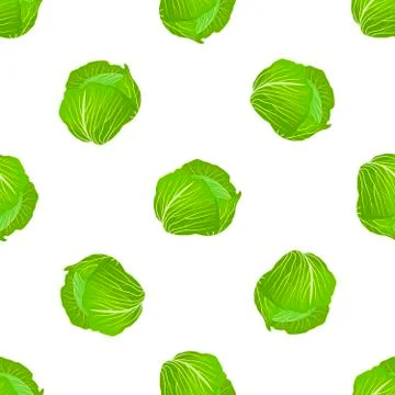 Illustration on theme of bright pattern rounded cabbage Stock Illustration