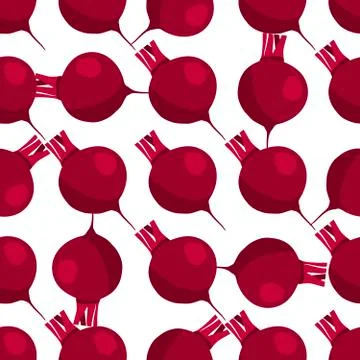 Illustration on theme of bright pattern sugar beet, vegetable root for seal Stock Illustration