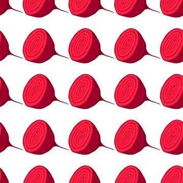 Illustration on theme of bright pattern sugar beet, vegetable root for seal Illustrazione stock