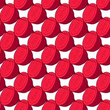 Illustration on theme of bright pattern sugar beet, vegetable root for seal Stock Illustration