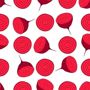 Illustration on theme of bright pattern sugar beet, vegetable root for seal Stock Illustration