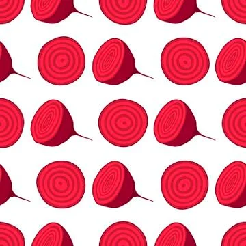 Illustration on theme of bright pattern sugar beet, vegetable root for seal Stock Illustration