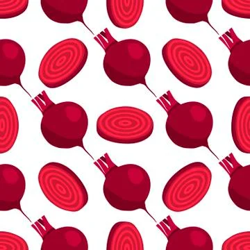 Illustration on theme of bright pattern sugar beet, vegetable root for seal 스톡 일러스트