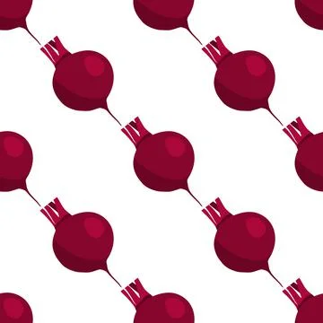 Illustration on theme of bright pattern sugar beet, vegetable root for seal Stock Illustration