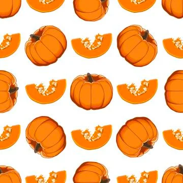 Illustration on theme of bright pattern yellow pumpkin Stock Illustration