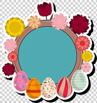 Illustration on theme celebration holiday Easter with hunt colorful bright .. Stock Illustration
