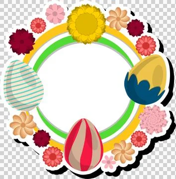 Illustration on theme celebration holiday Easter with hunt colorful bright .. Stock Illustration