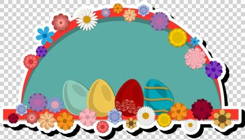 Illustration on theme celebration holiday Easter with hunt colorful bright .. Stock Illustration