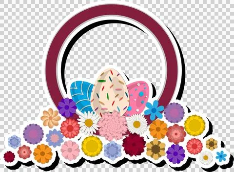 Illustration on theme celebration holiday Easter with hunt colorful bright .. Stock Illustration