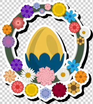 Illustration on theme celebration holiday Easter with hunt colorful bright .. Stock Illustration