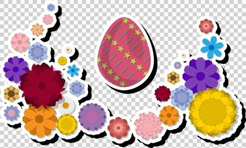 Illustration on theme celebration holiday Easter with hunt colorful bright .. Stock Illustration