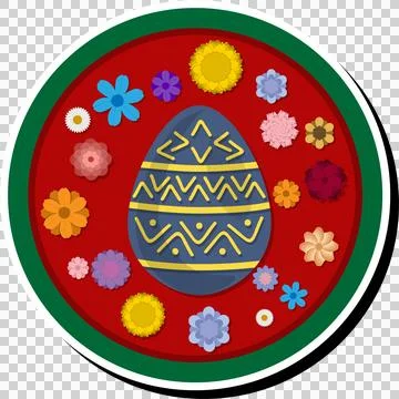 Illustration on theme celebration holiday Easter with hunt colorful bright .. Stock Illustration