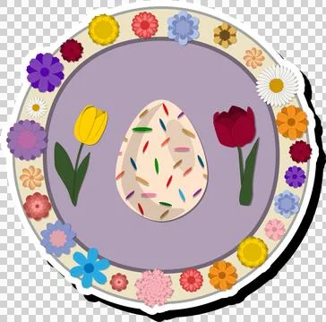 Illustration on theme celebration holiday Easter with hunt colorful bright .. Stock Illustration