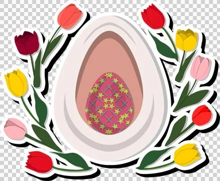 Illustration on theme celebration holiday Easter with hunt colorful bright .. Stock Illustration