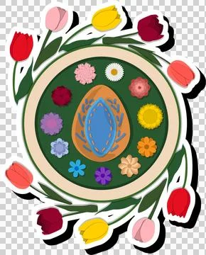 Illustration on theme celebration holiday Easter with hunt colorful bright .. Stock Illustration