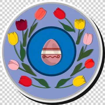 Illustration on theme celebration holiday Easter with hunt colorful bright .. Stock Illustration