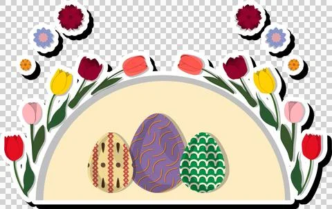 Illustration on theme celebration holiday Easter with hunt colorful bright .. Stock Illustration