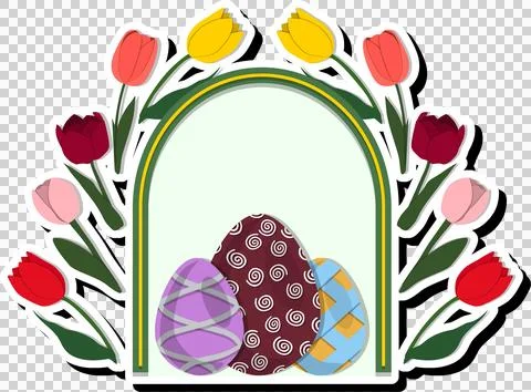 Illustration on theme celebration holiday Easter with hunt colorful bright .. Stock Illustration