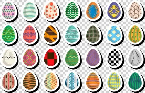 Illustration on theme celebration holiday Easter with hunt colorful bright eg Stock Illustration