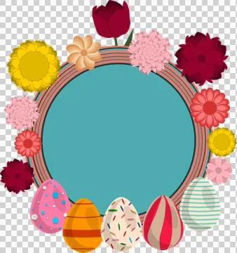 Illustration on theme celebration holiday Easter with hunt colorful bright eg Stock Illustration