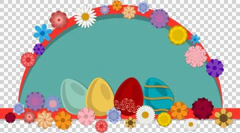 Illustration on theme celebration holiday Easter with hunt colorful bright eg Stock Illustration